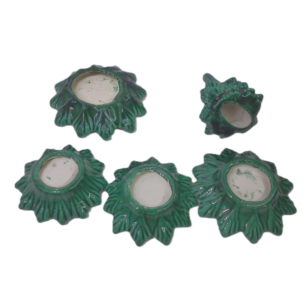 Vintage Ceramic Christmas Tree Ashtray Stacking Set Mid Century Modern READ - Picture 3 of 6